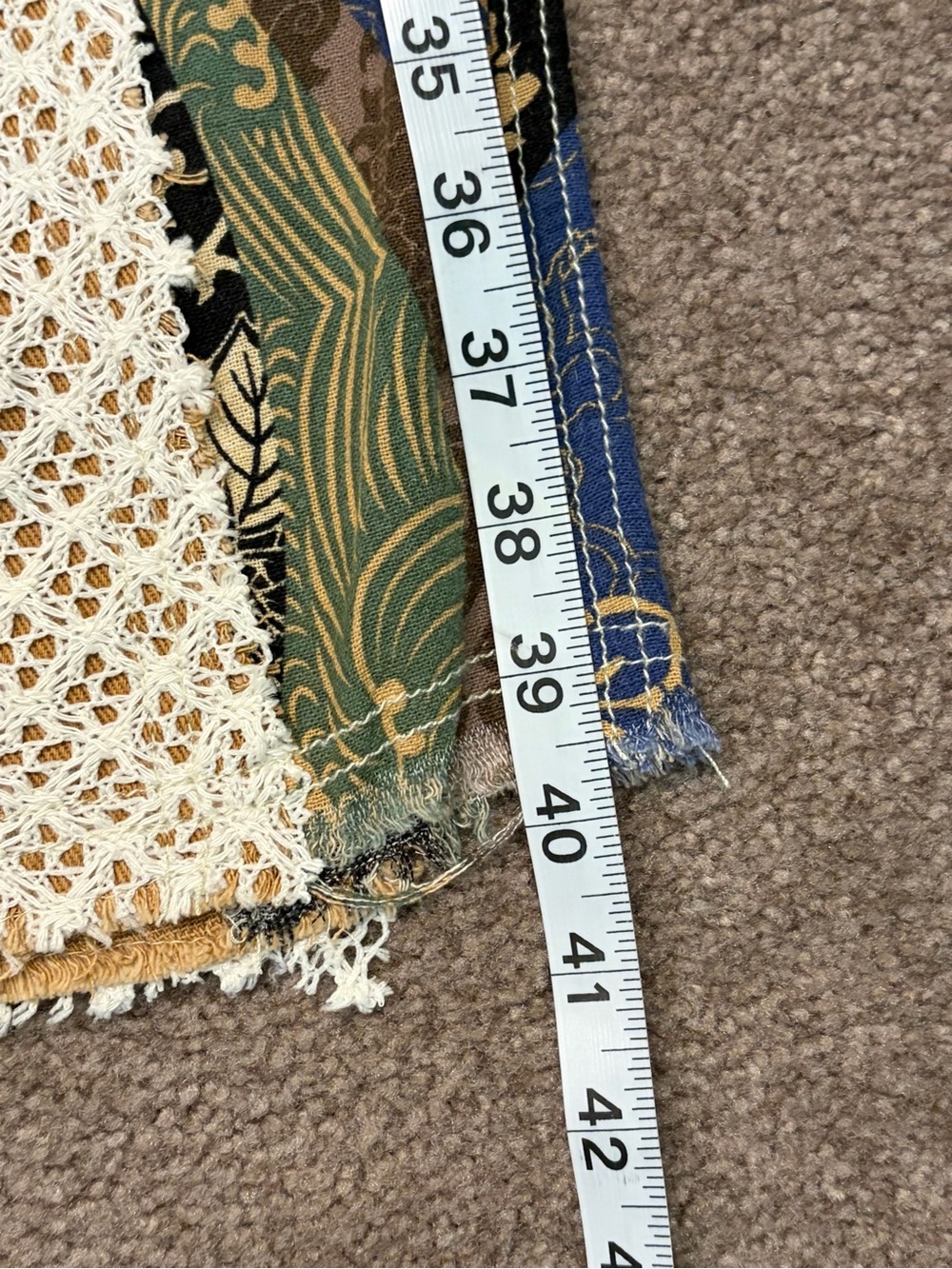 Pol Hunting Wives SzMed Patchwork Camo Wide-Leg Pants Olive/Beige - Picture 13 of 16